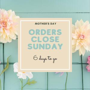 6 Days left to order!  We only have a handful of spots left before we sell out for Mother's Day - don't miss out⠀
⠀
DM us today